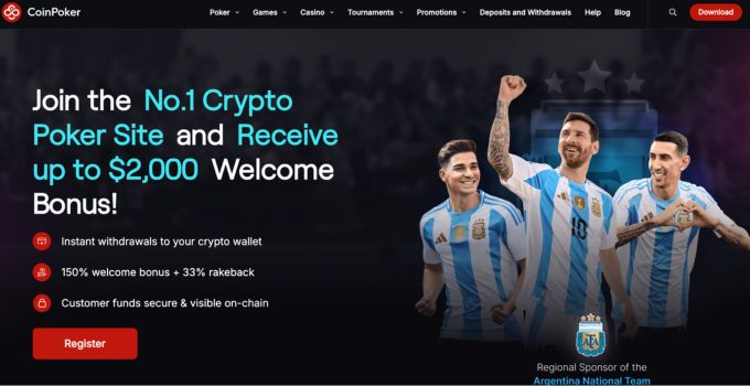 CoinPoker kotisivu