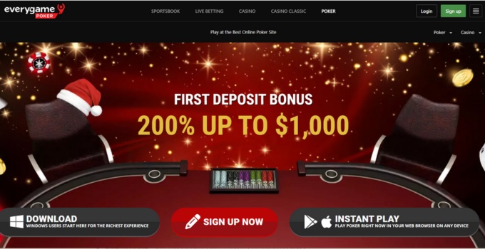 EveryGame Poker kotisivut