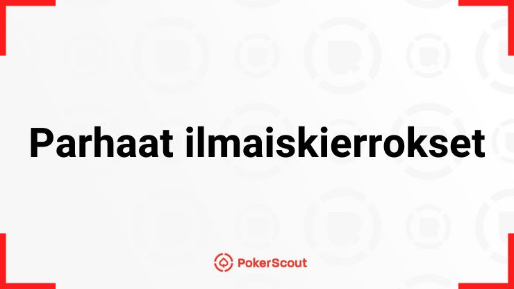 Parhaat ilmaiskierrokset teksti ja PokerScout logo
