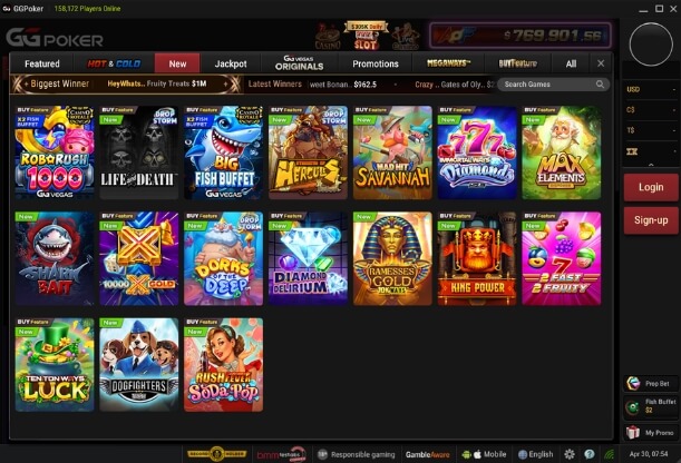 GGPokerin nettikasino aula