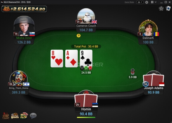 GGPoker pöytänäkymä NLHE