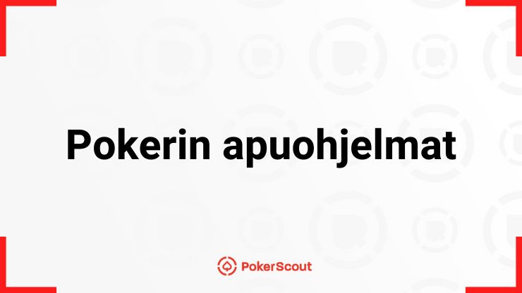 Pokerin apuohjelmat teksti ja PokerScoutin logo.