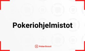 Pokeriohjelmistot artikkelikuva ja PokerScoutin logo.