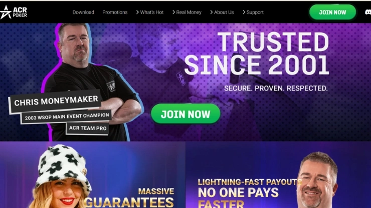 ACR Poker kotisivu