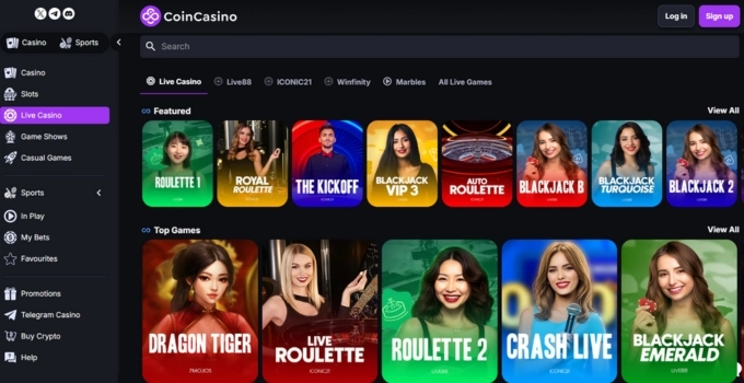 CoinCasinon live casino