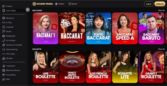 Golden Pandan live casino