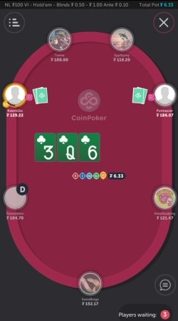 CoinPoker älypuhelimella