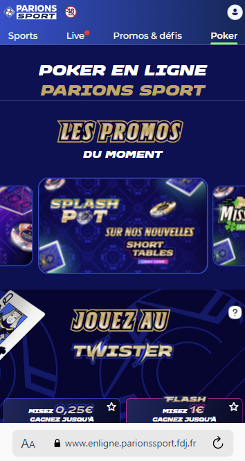 Poker en Bitcoin Parions Sport