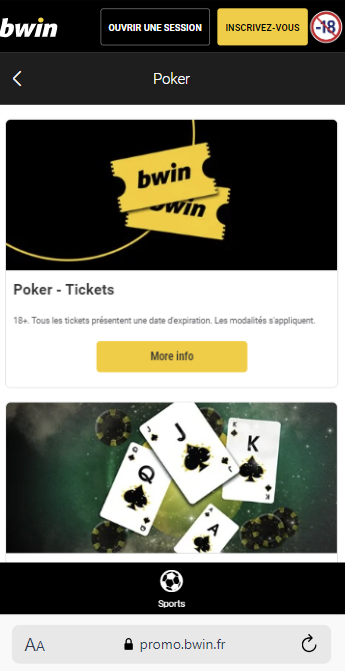 Poker cryptos Bwin