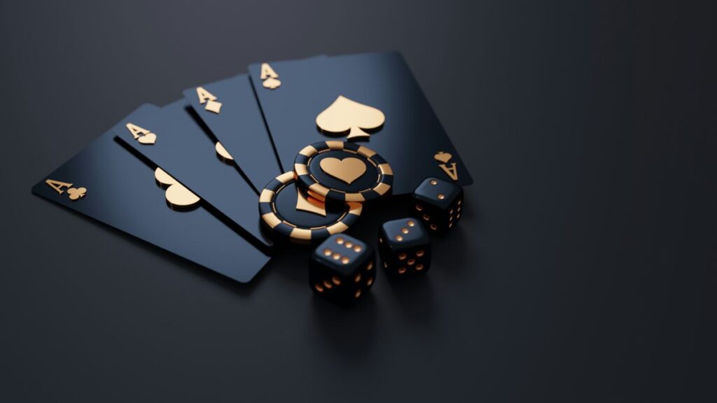 Cartes de poker, jetons et dés, symbolisant la table finale du Grand Prix ParionsSport La Grande-Motte 2025