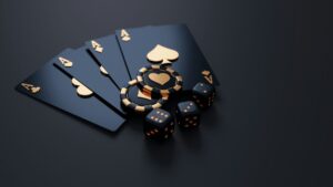 Cartes de poker, jetons et dés, symbolisant la table finale du Grand Prix ParionsSport La Grande-Motte 2025