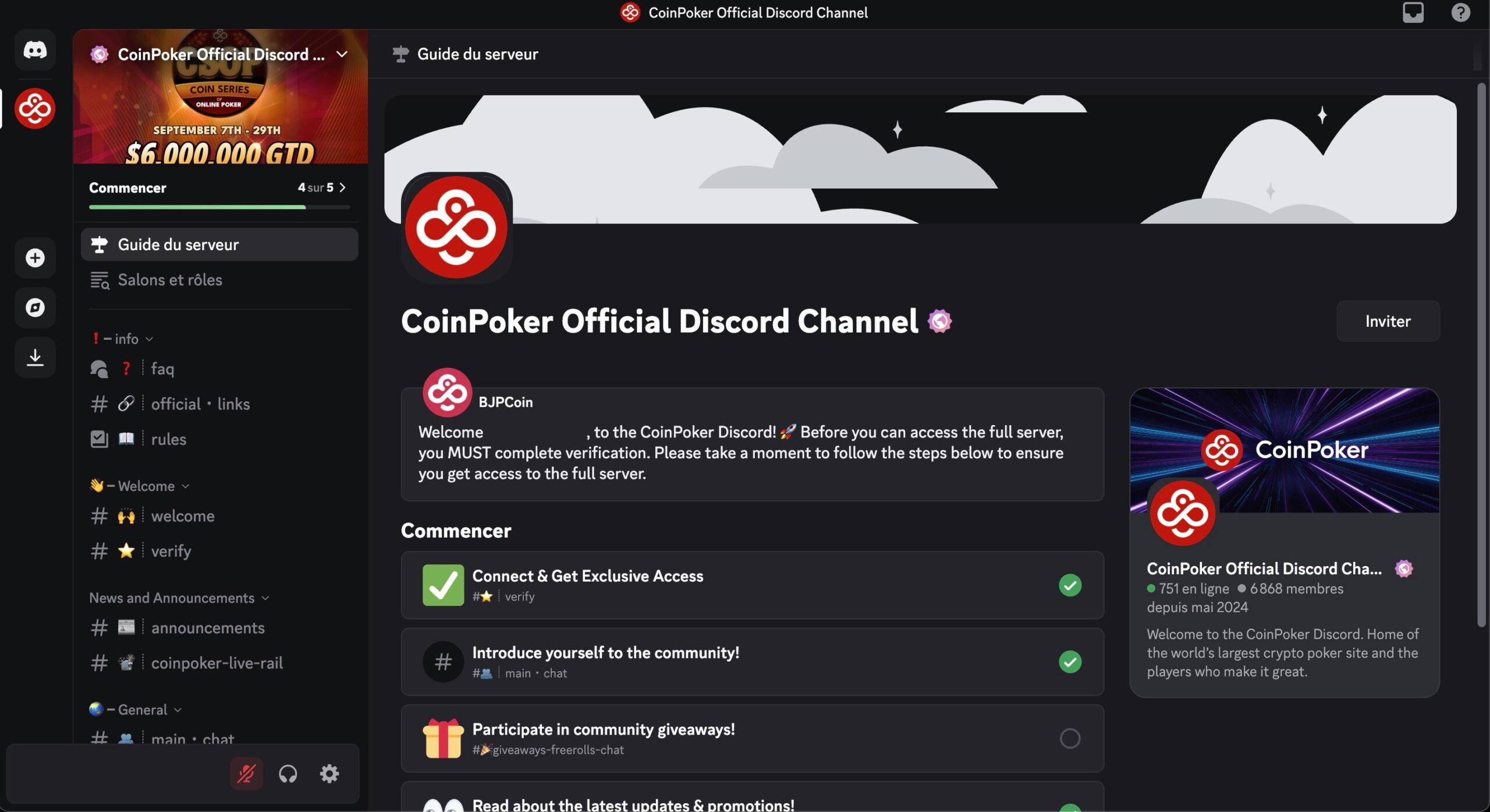 Service client Coinpoker