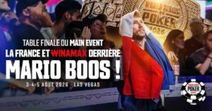 WSOP 2026 - Mario Boos en table finale du Main Event avec le soutien de Winamax
