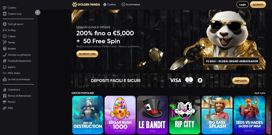 Golden Panda è tra i siti più interessanti per giocare alle slot machine