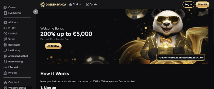 Golden Panda online casino betalen via telefoonrekening