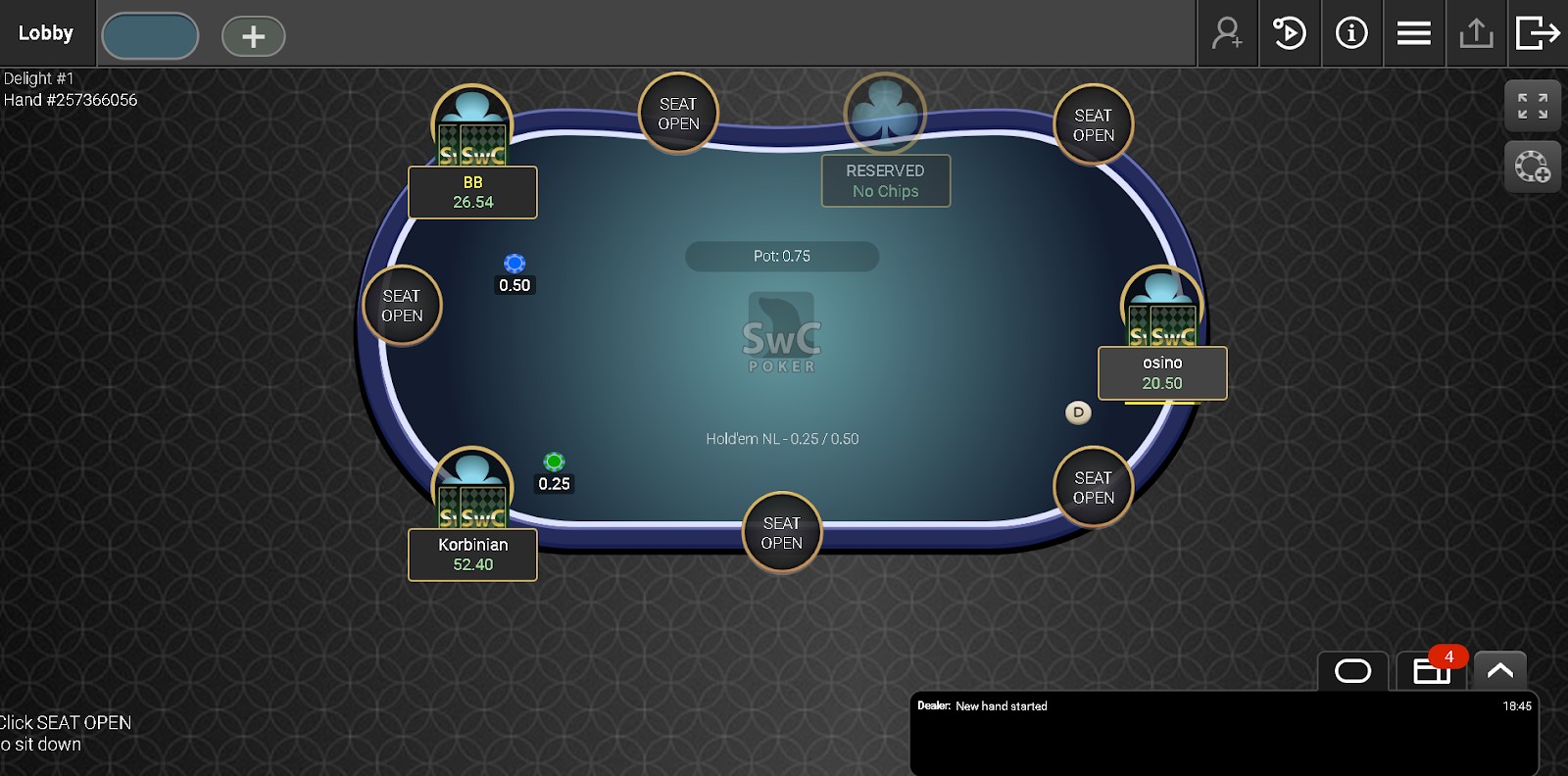SWC pokerlobby