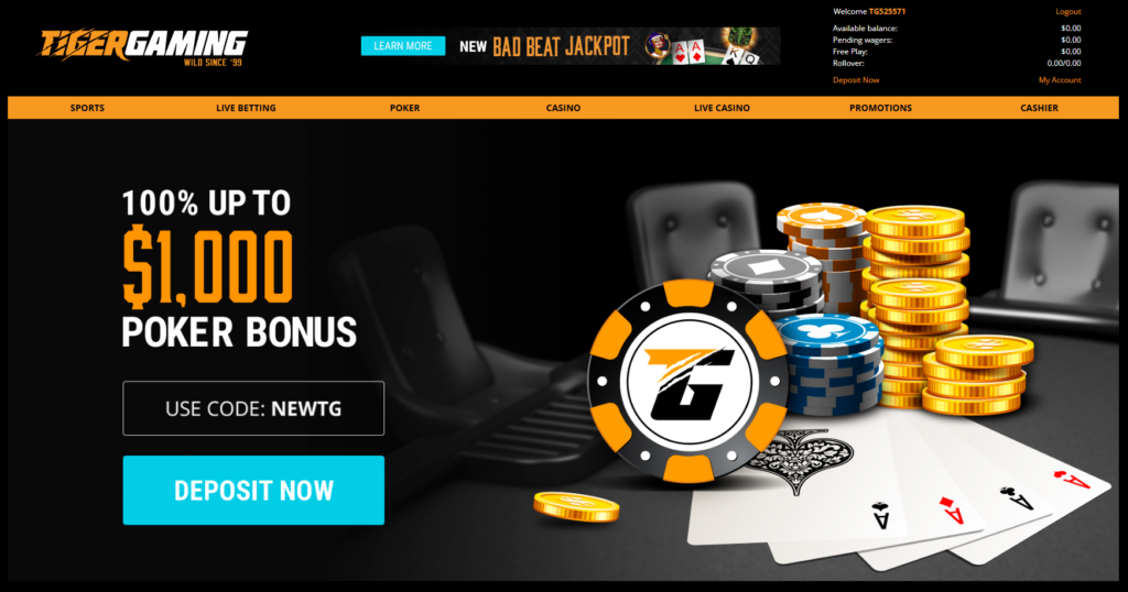 TigerGaming, beste online poker sites