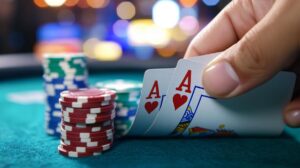 twee harten azen pokerhand