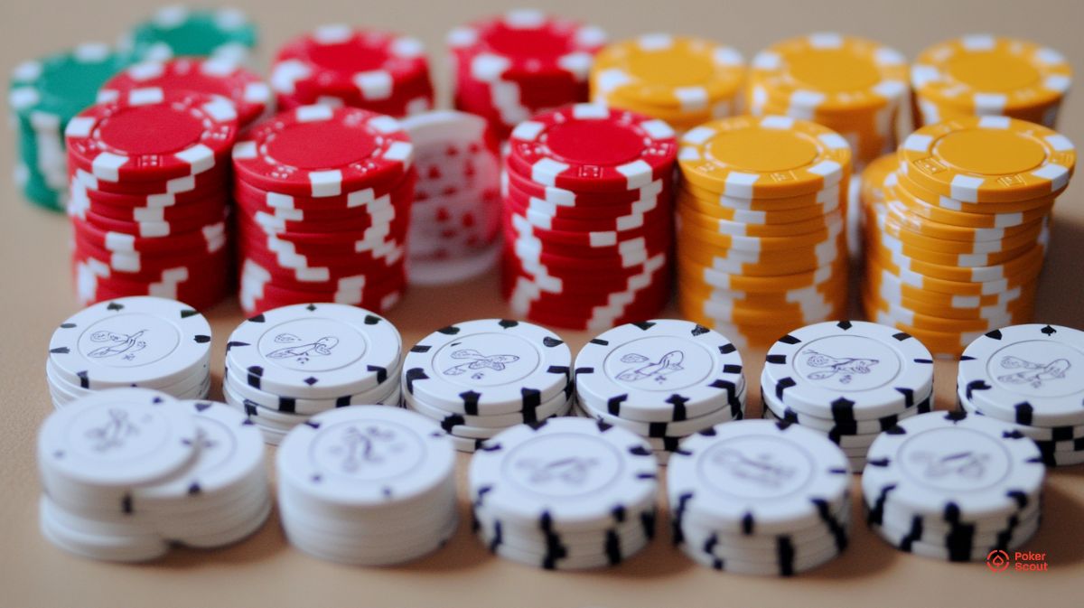 Poker chips kleur en waarde