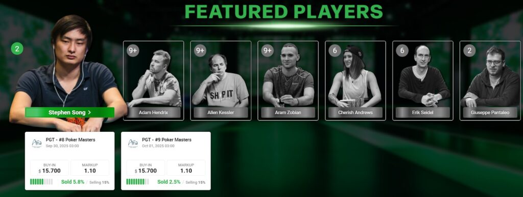 Uitgelichte spelers bij Pokerstake.com