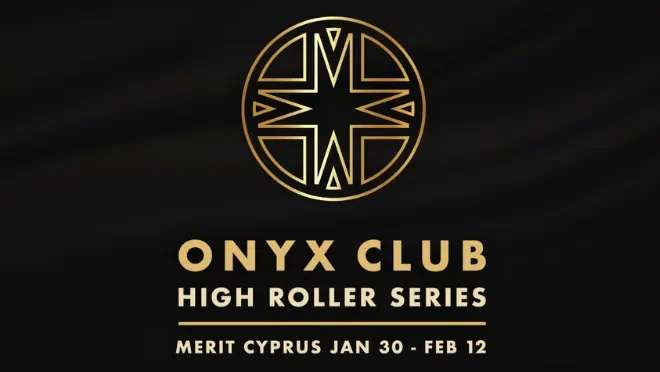 Het logo van de Onyx High Roller Series op Cyprus eind januari