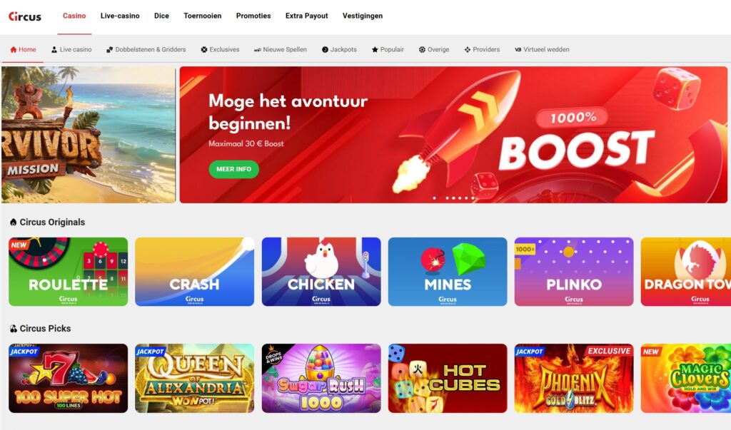 Circus Casino online casino België