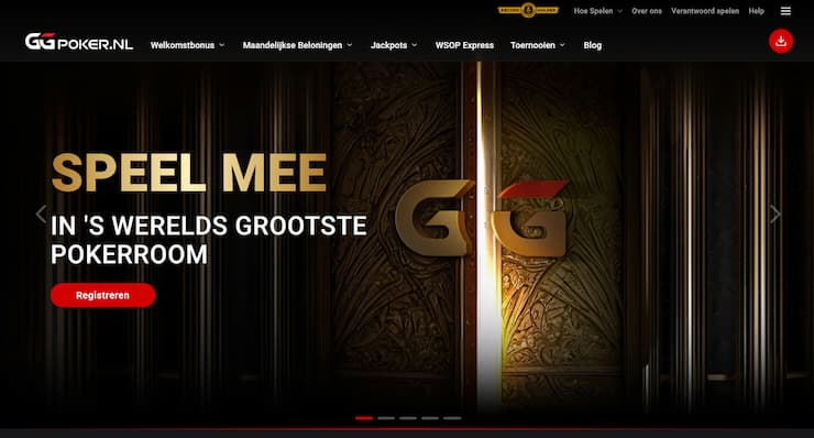 GGpoker site Nederland hoofdpagina