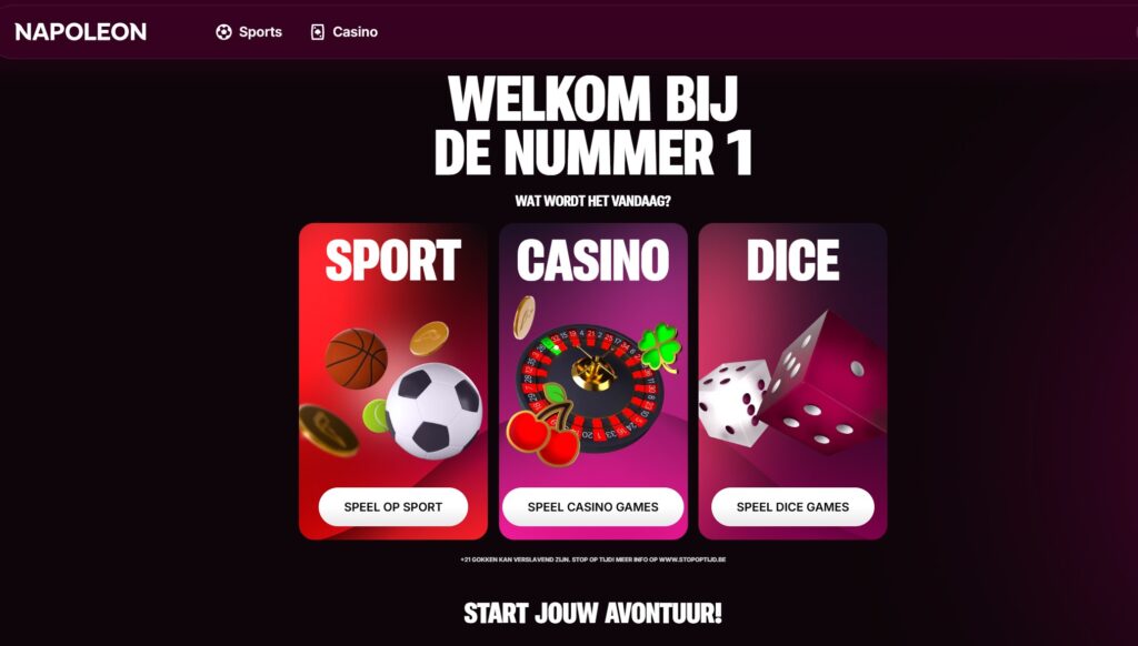Napoleon online casino belgië homepage
