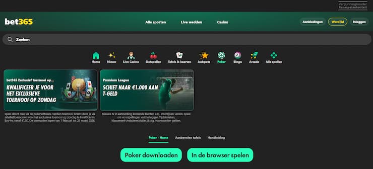 bet365 poker site Nederland