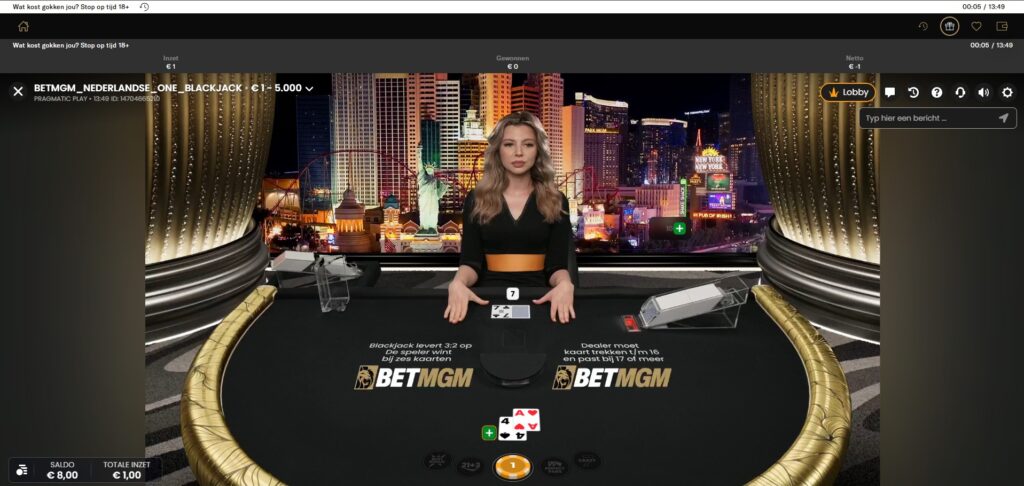 Blackjack online casino game