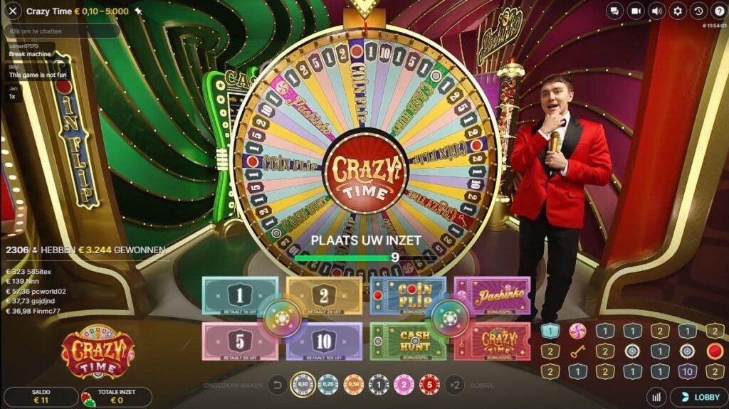 Live casino game show