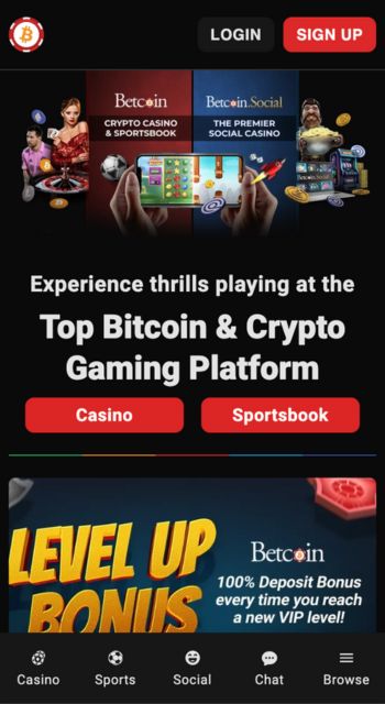 Betcoin Poker hjemmeside