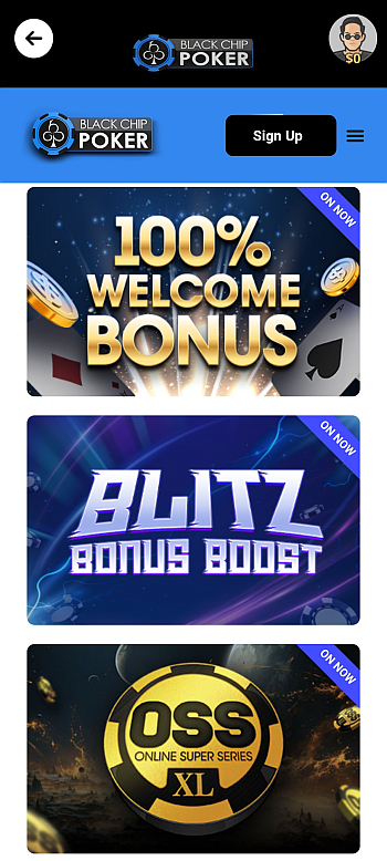 black chip poker bonusy
