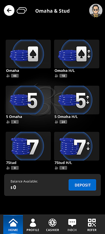 Stoły Omaha w Black Chip Poker