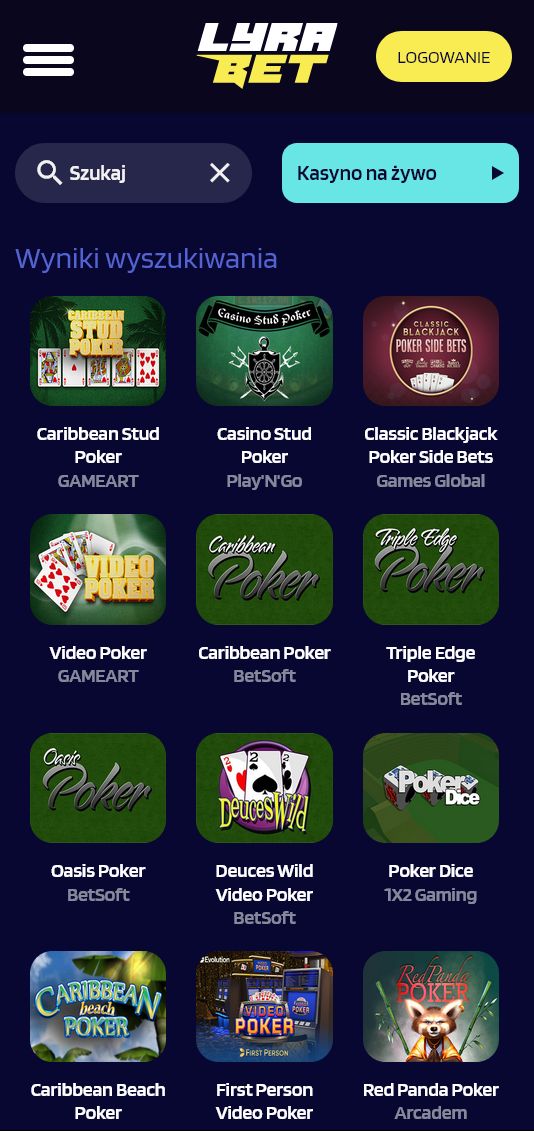 lyrabet kasyno poker