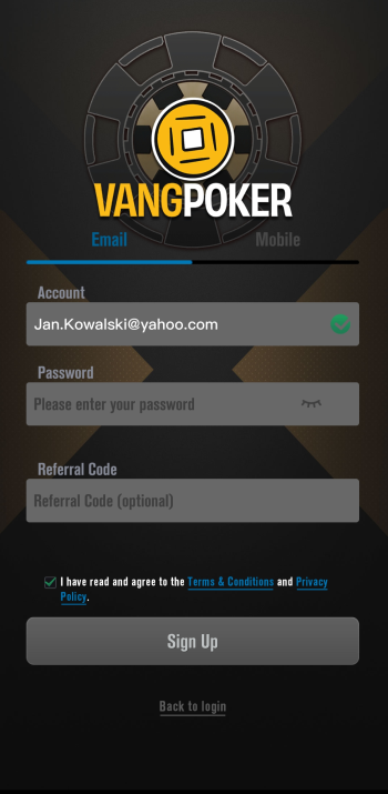 vangpoker rejestracja