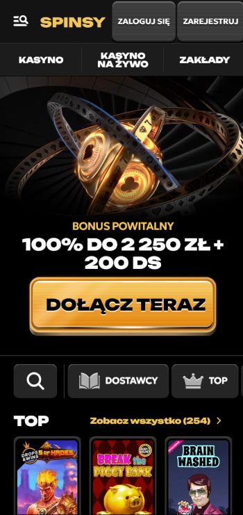 spinsy kasyno bez dowodu