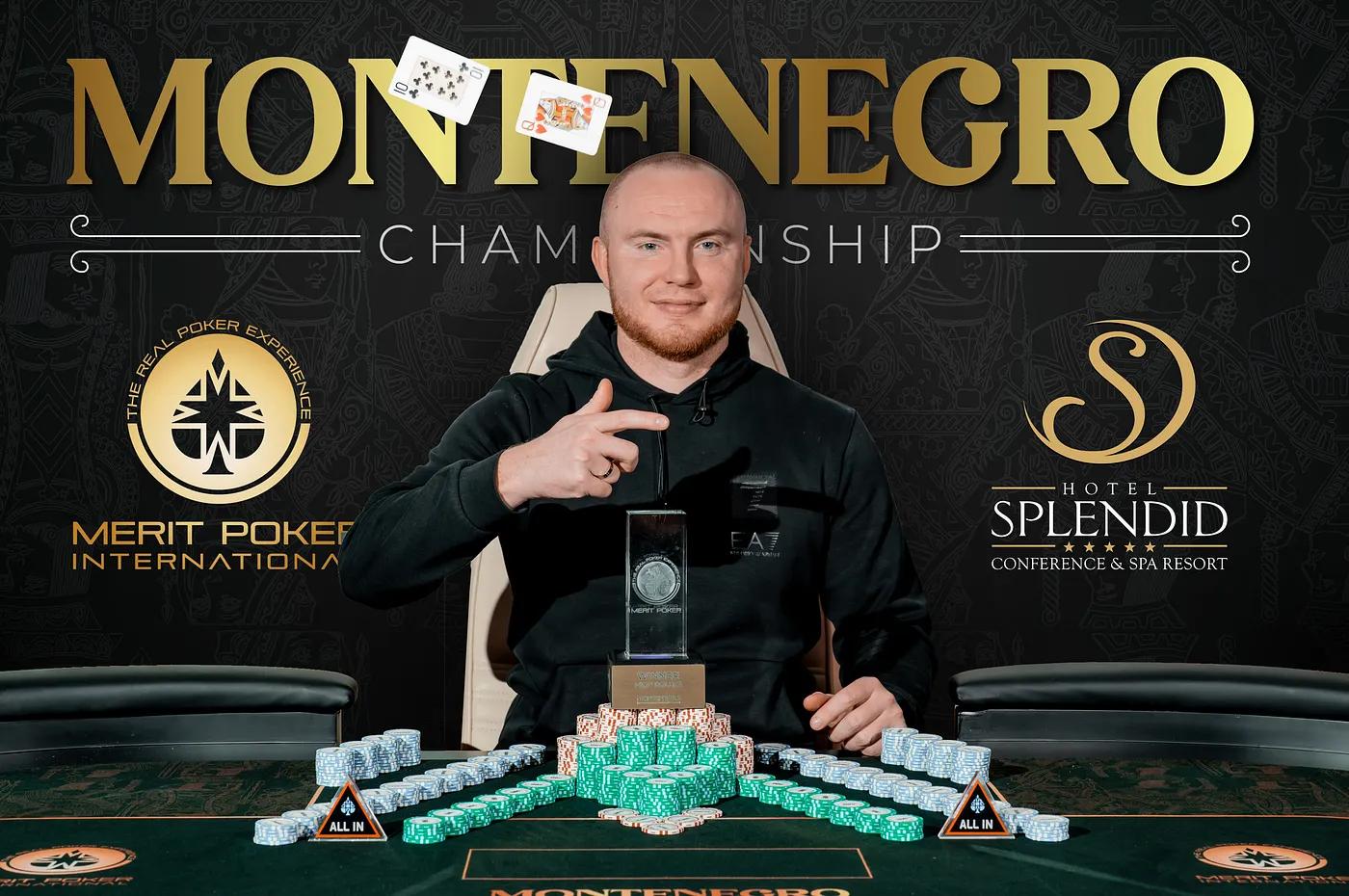 Nazar Buhaiov - zwycięzca 2 750€ High Rollerze Merit Poker Montenegro 2026