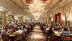 Fullpackad lokal i Las Vegas med flera pokerbord