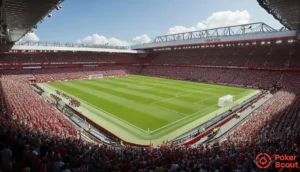 Bild på en fotbollsstadion i England