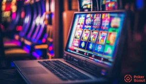 Bild på en dator med casinospel