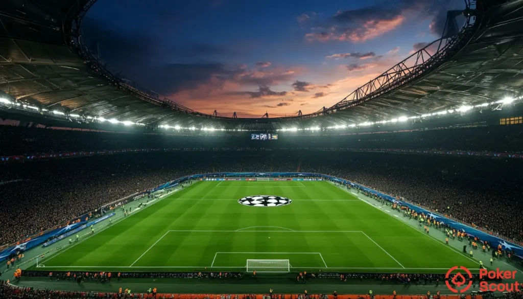 Bild på en fotbollsstadion i Champions League