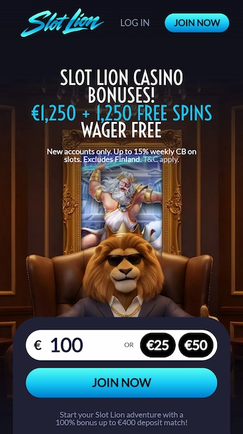 Slot Lion casino på mobilen