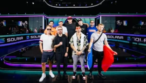 De nio spelarna vid finalbordet i WSOP Main Event 2026.