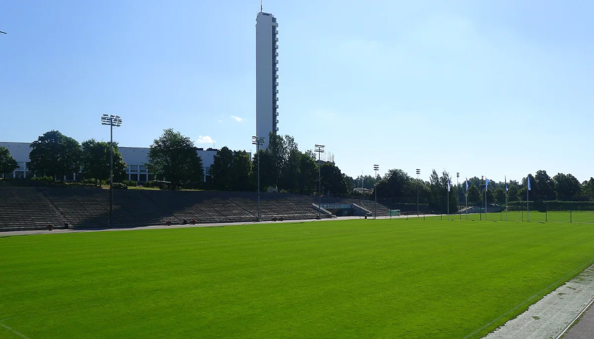 Töölön pallokenttä i Helsingfors där HIFK mötte Atlantis FC.