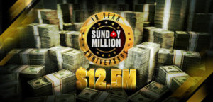 PokerStars celebrates 15 years of the Sunday Million on March 21 with a $12.5 million guarantee.