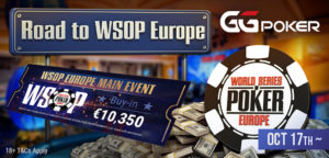GGPoker is sending some online poker players to the WSOP Europe. On Friday, the company launched the "Road to WSOP Europe" promotion.