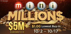 The mini MILLION$ is coming to GGPoker from Oct. 2-17 with $5 million guaranteed across the series and buy-ins starting at just $1.