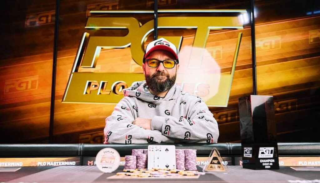Daniel Negreanu after winning the recent $10,000-entry PokerGO Pot Limit poker tournament