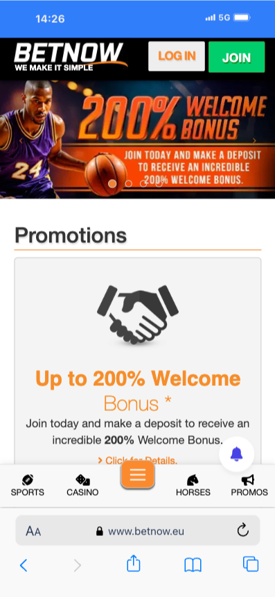BetNow New Betting Sites